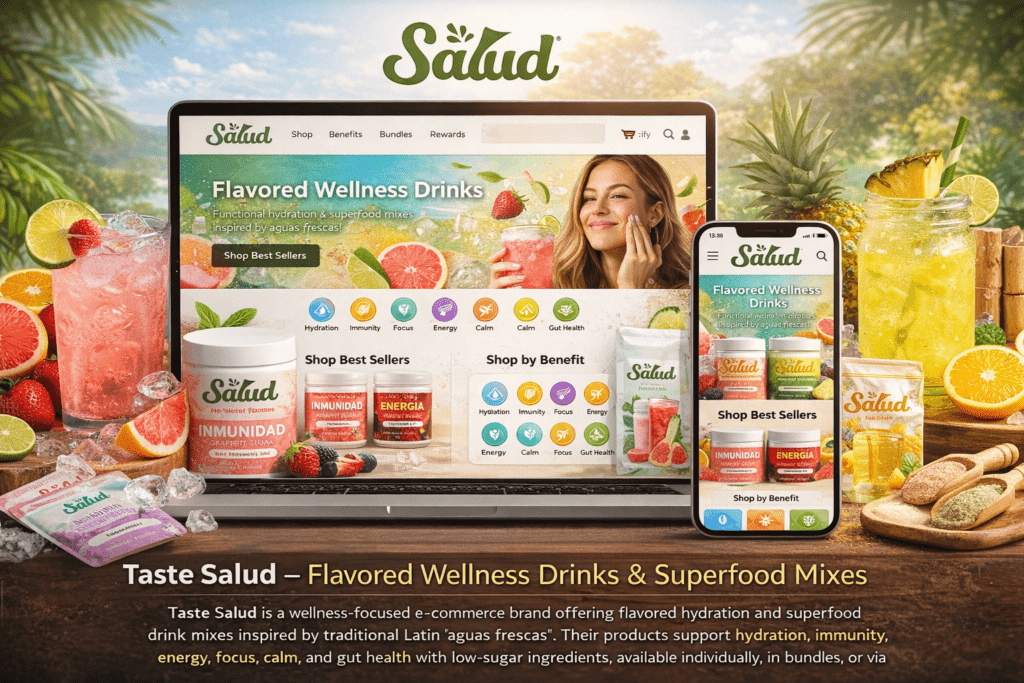 Taste Salud – Flavored Wellness Drinks & Superfood Mixes