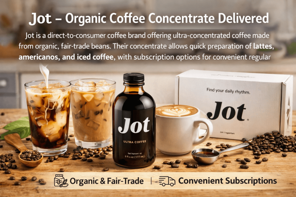 Jot – Organic Coffee Concentrate Delivered
